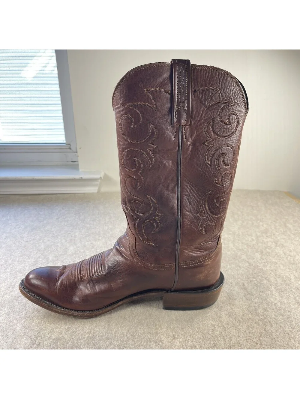 1883 Lucchese Western Cowboy Boots 11D Men’s Brown Leather N8879R8 made in USA
